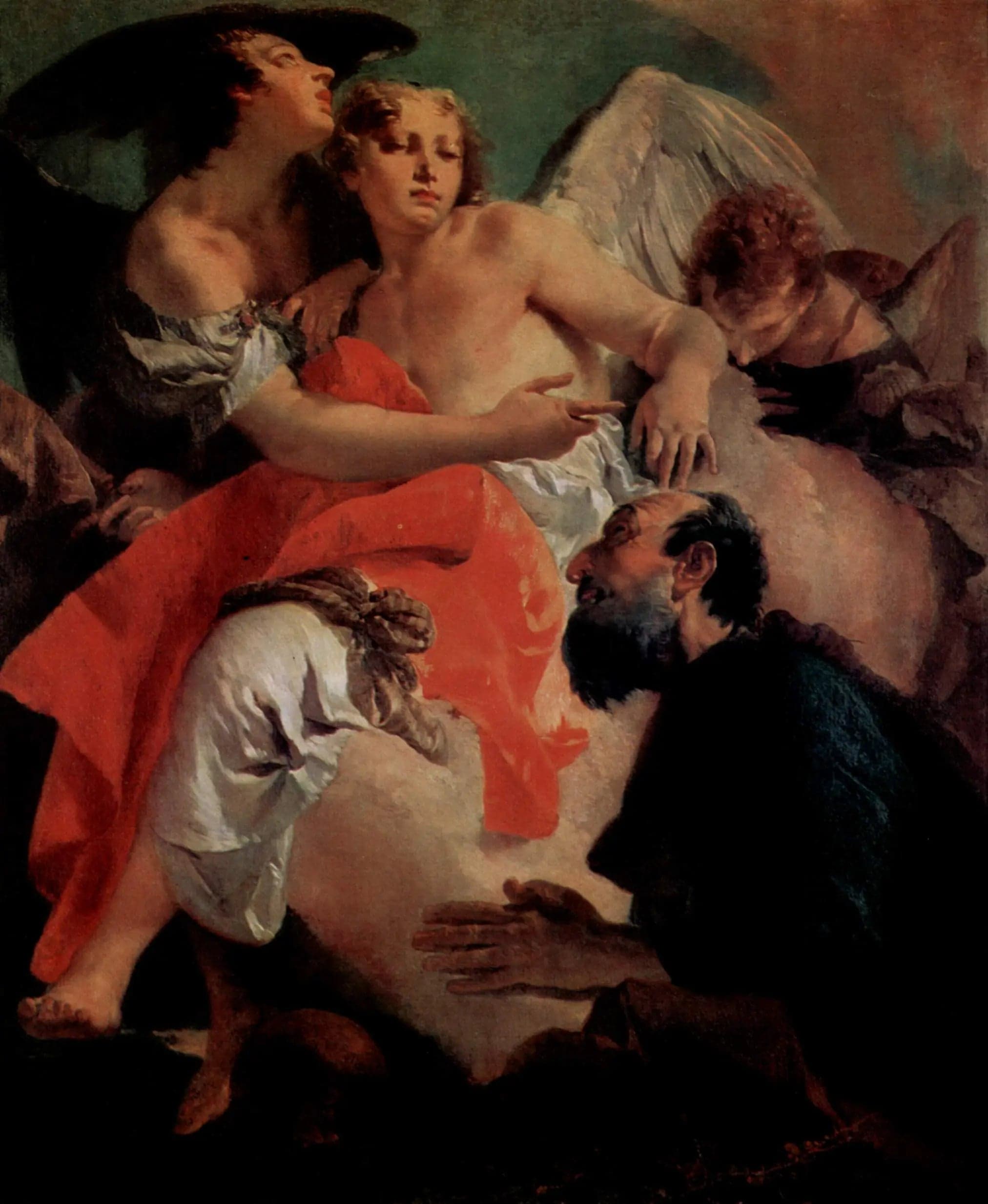 Abraham praying before the three angels