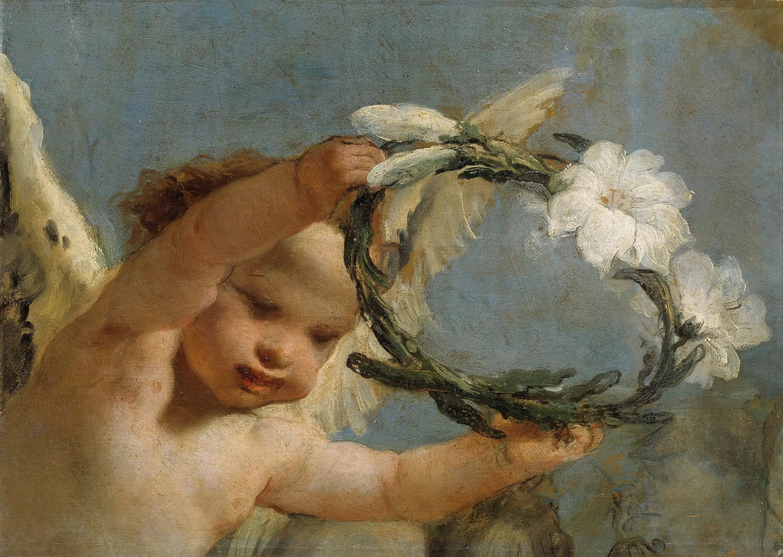 Angel with a Lily Crown