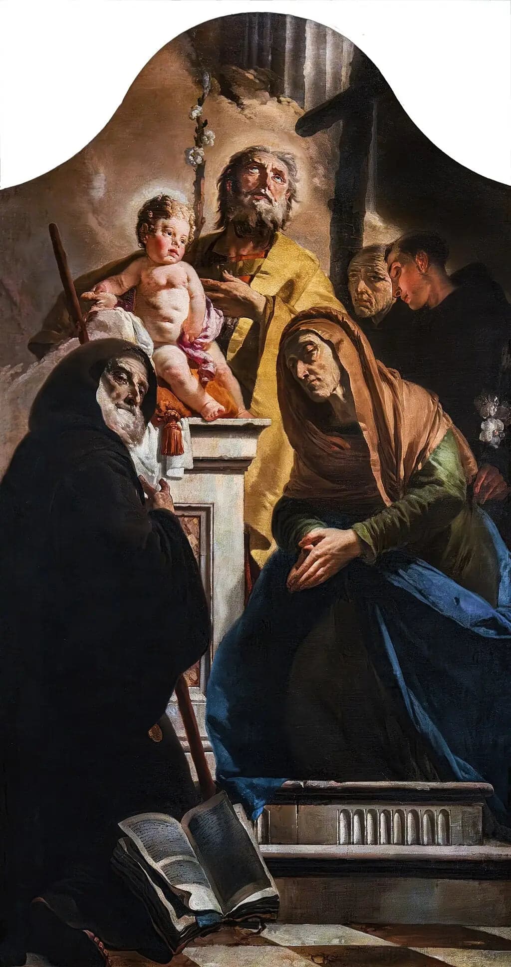 Saint Joseph with the Child Jesus and the saints Francis of Paola, Anne, Anthony, and Peter of Alcántara