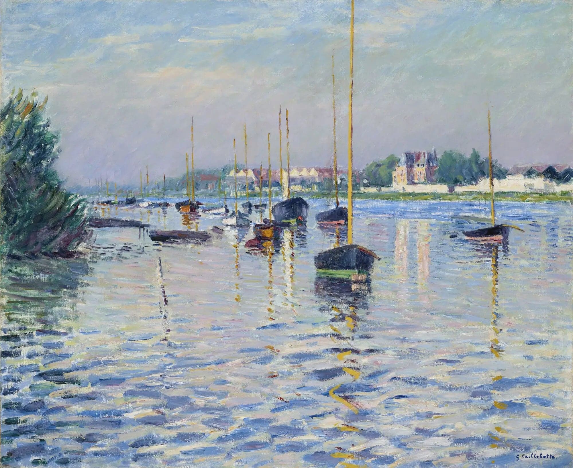 Boats at Anchor on the Seine in Argenteuil