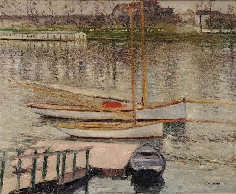 Sailing Boats at Anchor on the Seine, in Argenteuil
