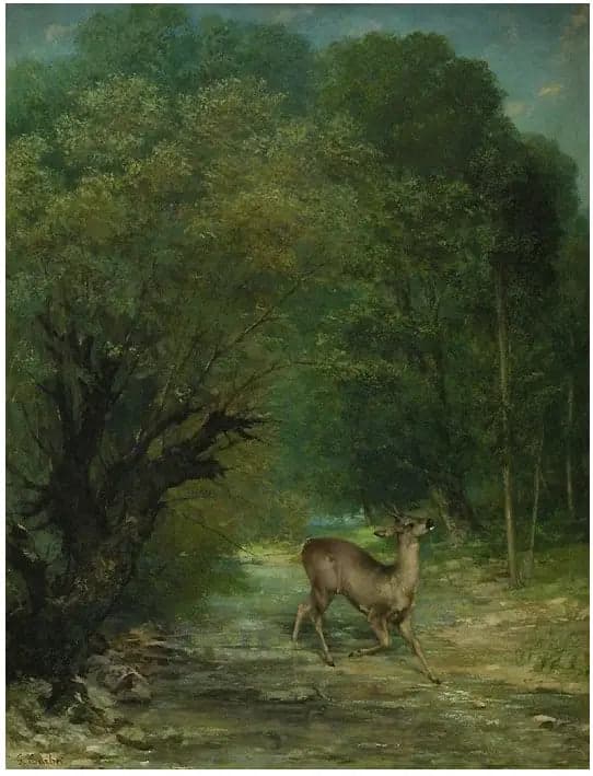 The Deer hunted by listening, spring