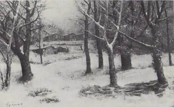View of the Crêtes Park under the snow
