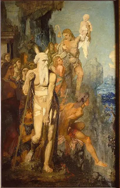 Moses, en vue de la Terre Promise, ôte ses sandales