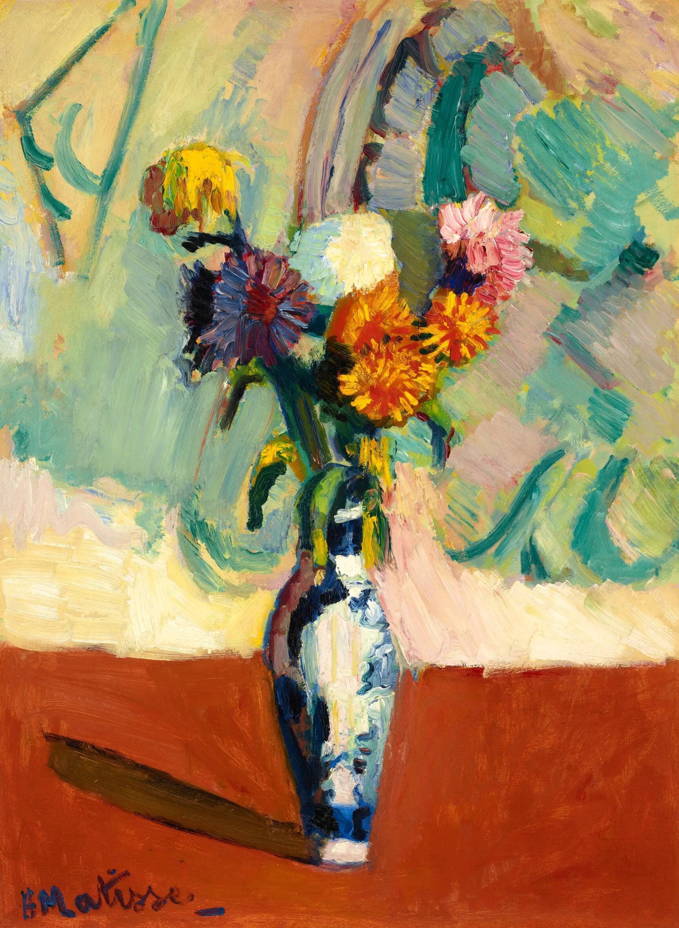 Bouquet, Chinese vase