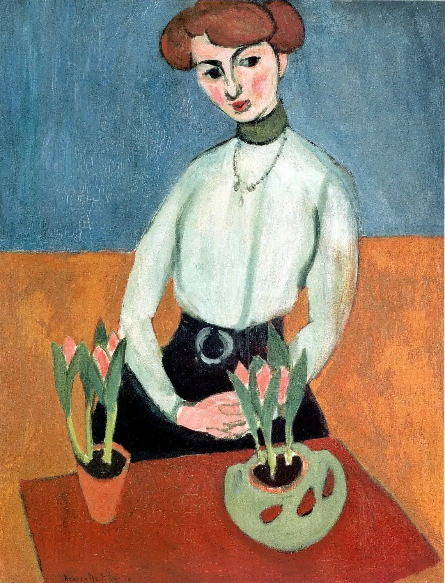 Girl with Tulips