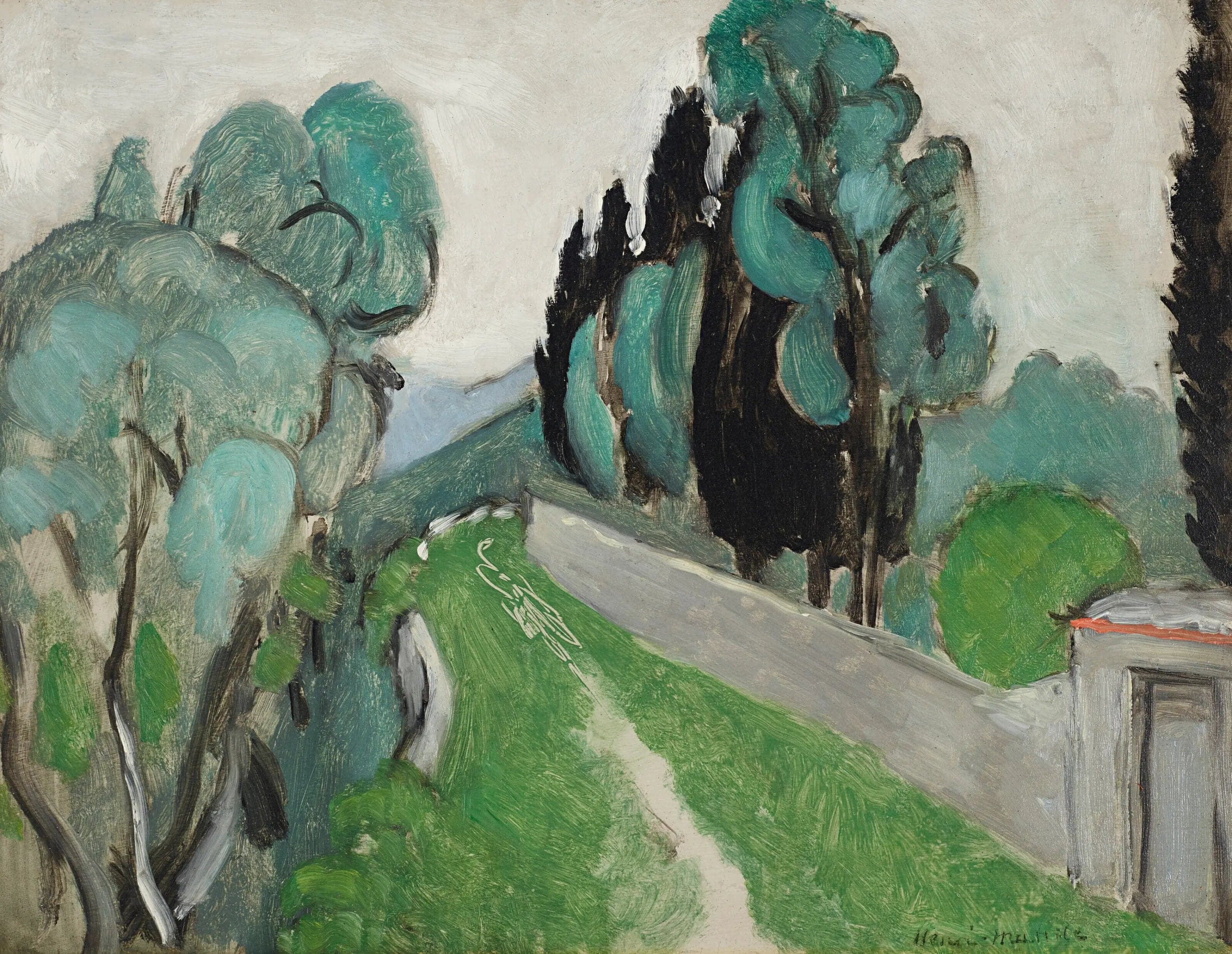 Landscape with Cypresses and Olive Trees near Nice