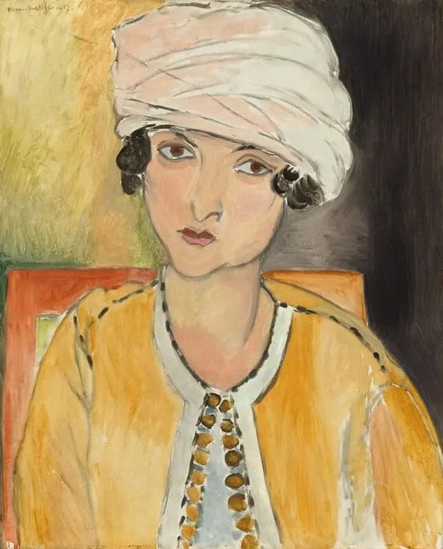 Lorette with turban, yellow jacket
