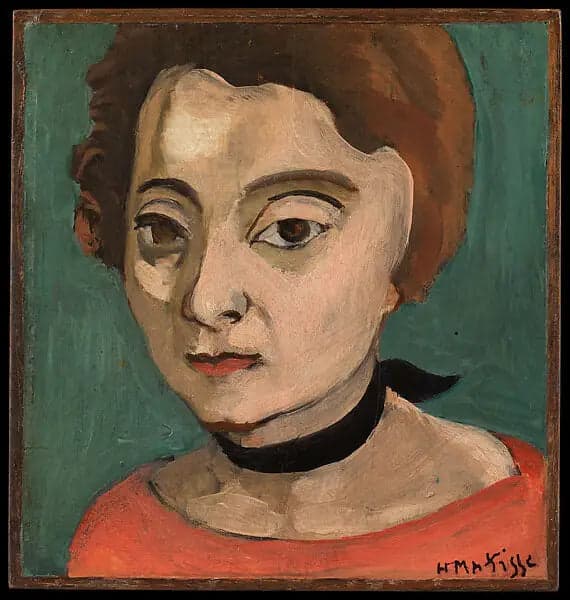 Marguerite with black velvet ribbon