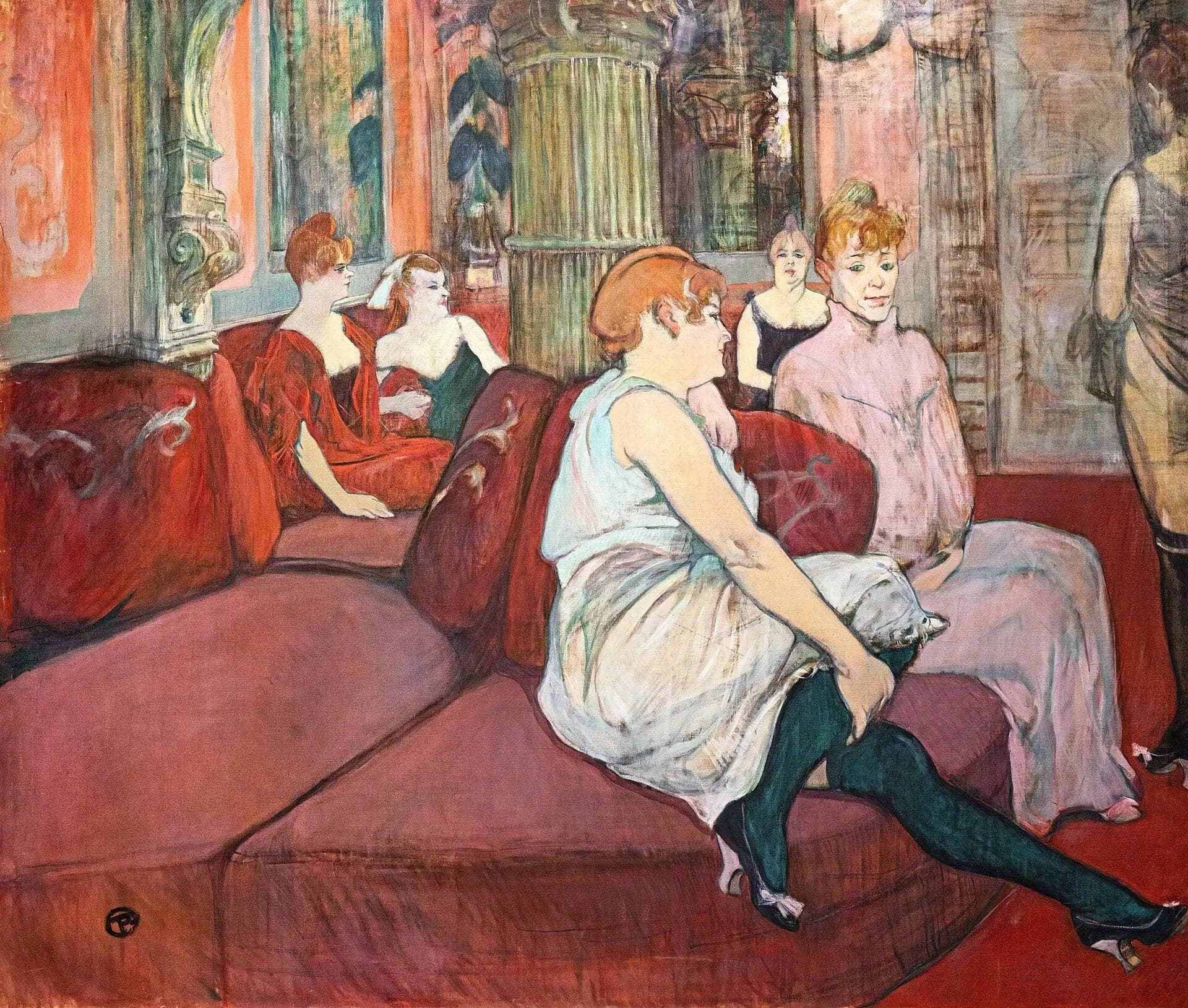 At the Salon on Rue des Moulins - Henri de Toulouse
