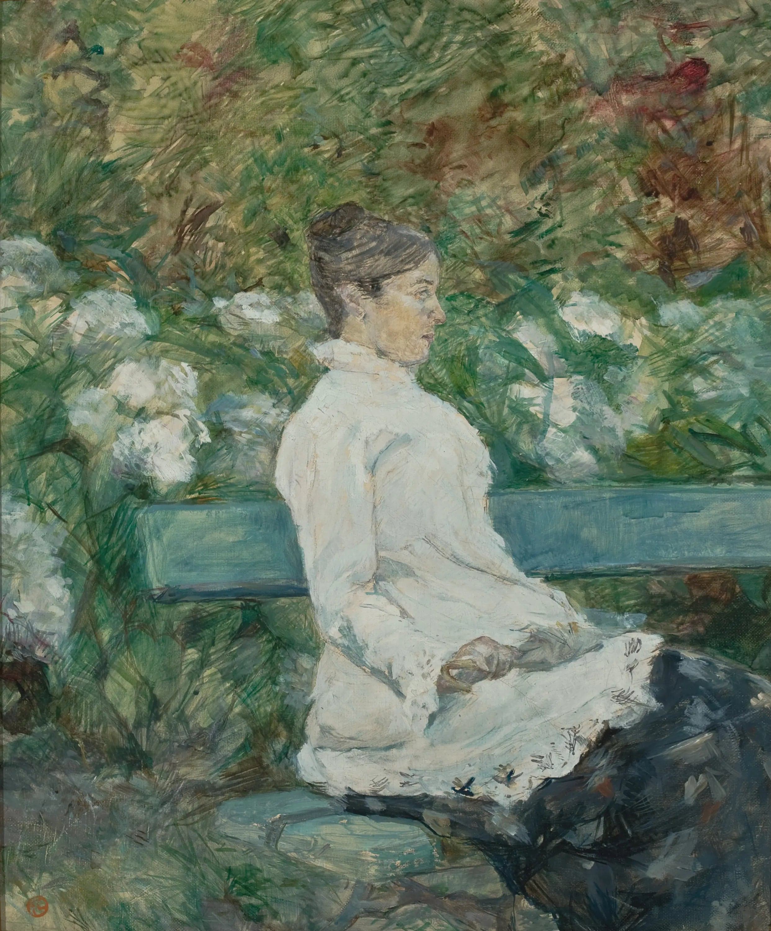 Countess Adèle de Toulouse-Lautrec in the Garden of Malromé - Henri de Toulouse