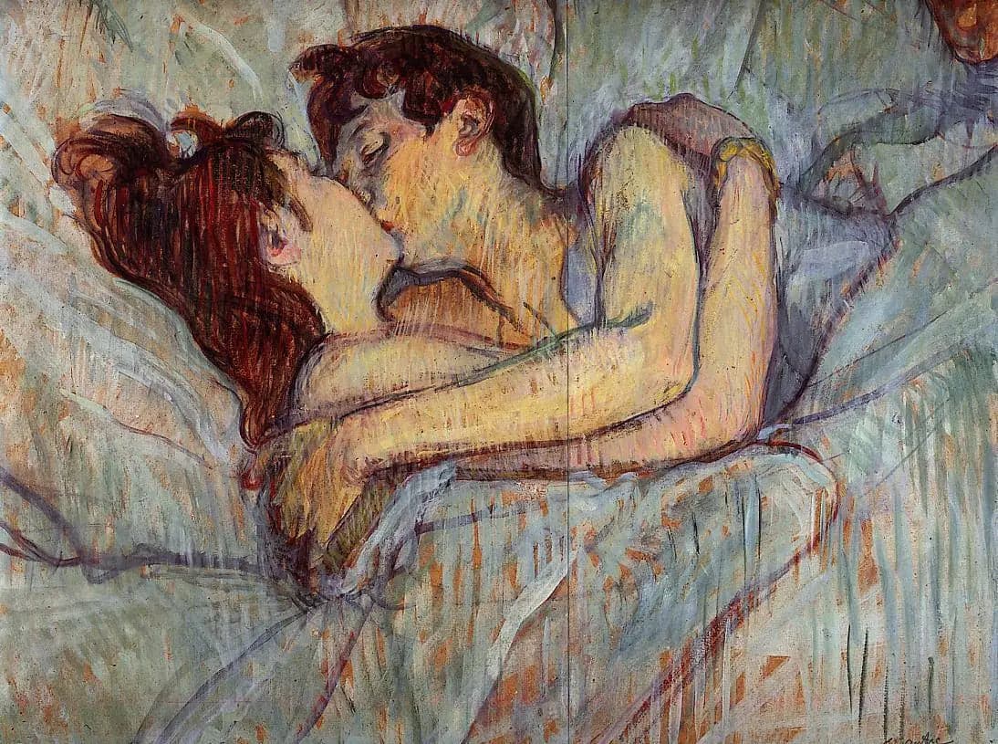 In Bed, the Kiss - Henri de Toulouse