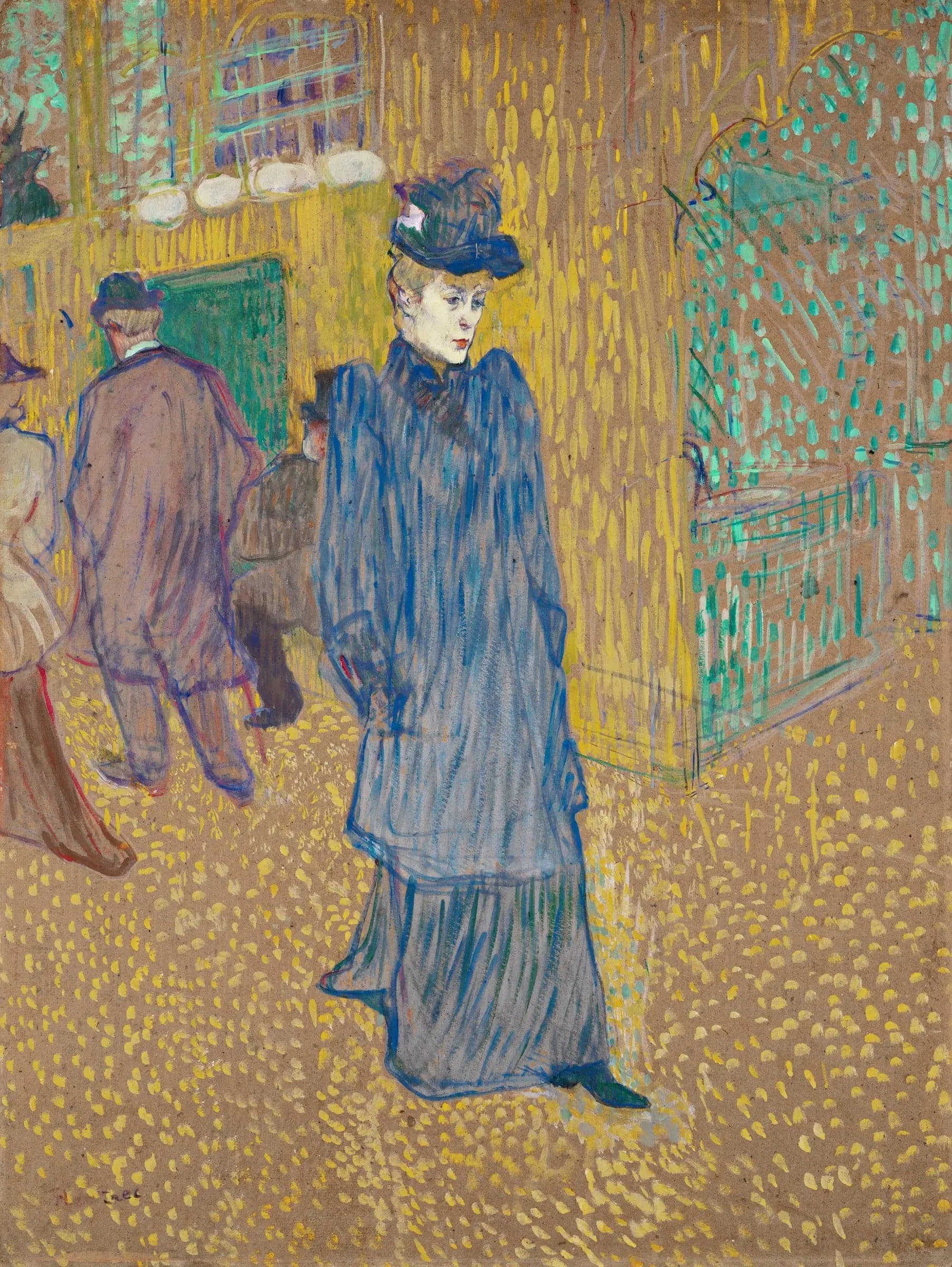 Jane Avril Leaving the Moulin-Rouge - Henri de Toulouse
