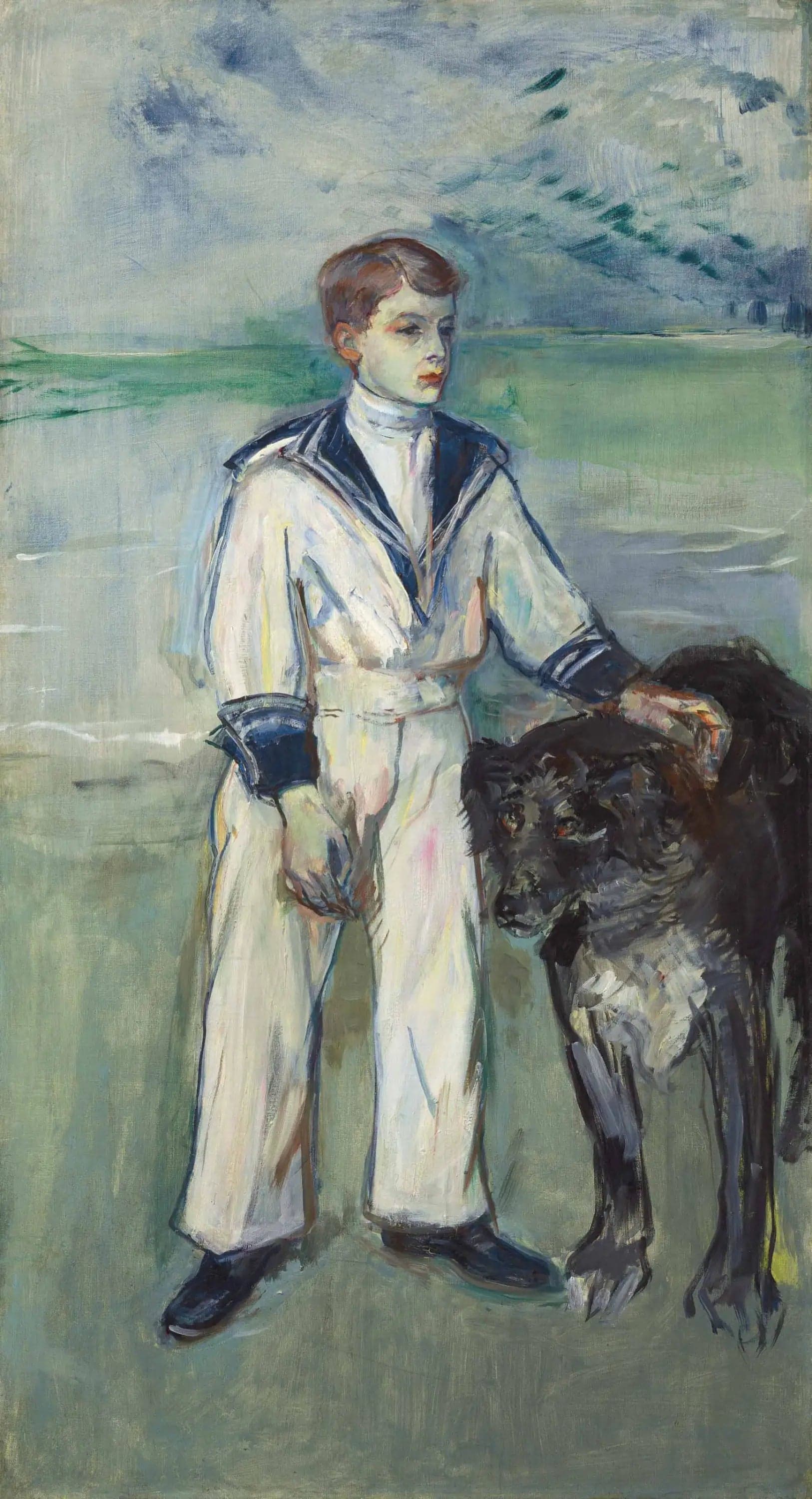 The Child with the Dog, Son of Madame Marthe and the Dog Pamela, Taussat - Henri de Toulouse