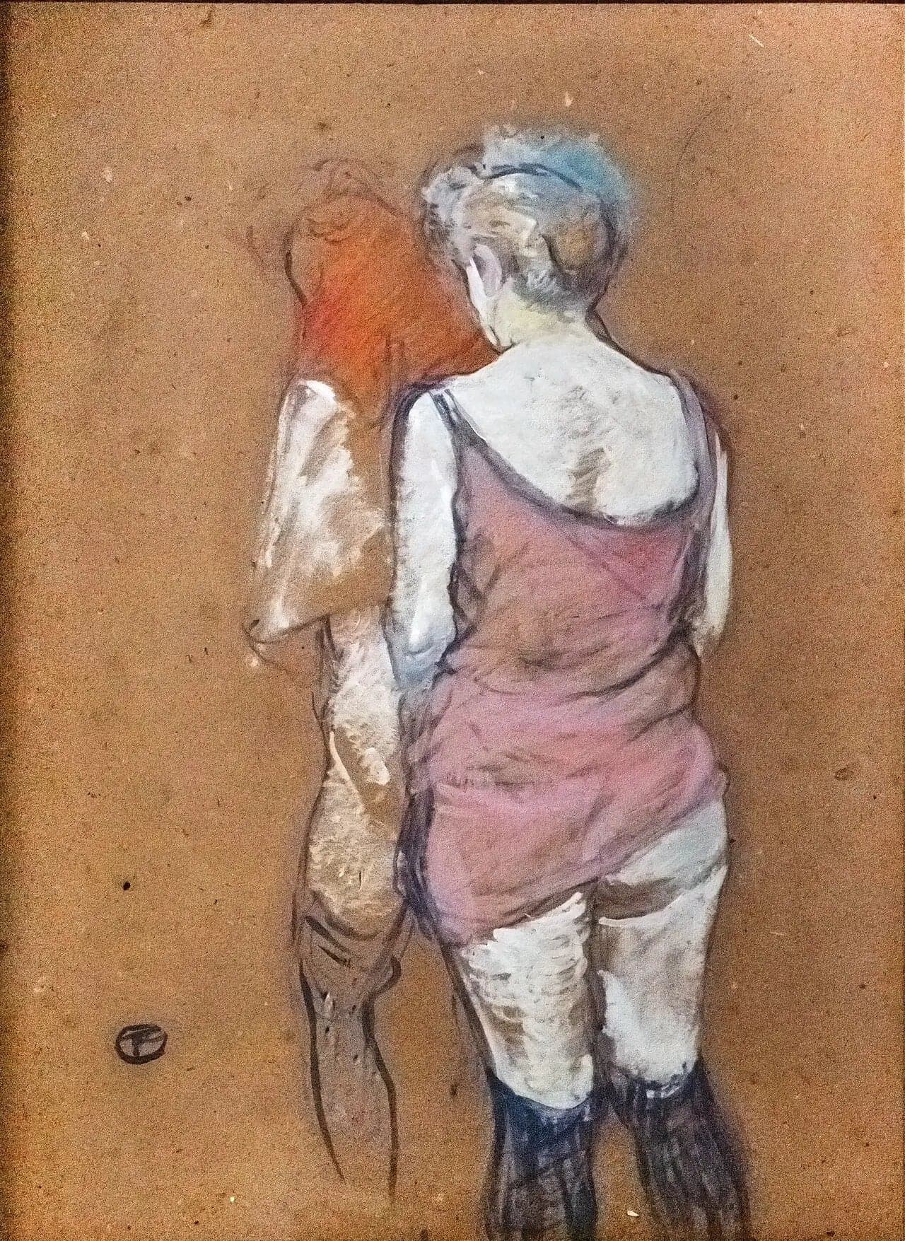 Two half-naked women from behind. House on Rue des Moulins - Henri de Toulouse