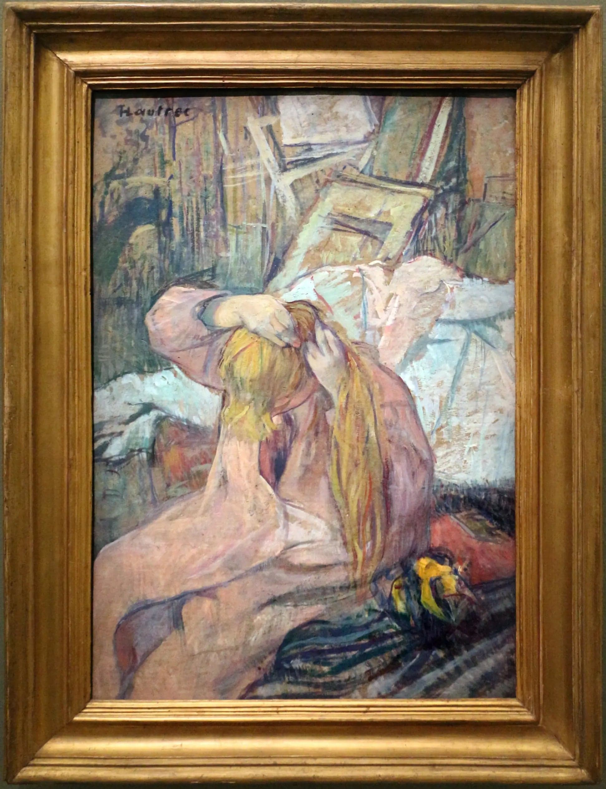 Woman Combing Her Hair. The One Who Combs - Henri de Toulouse