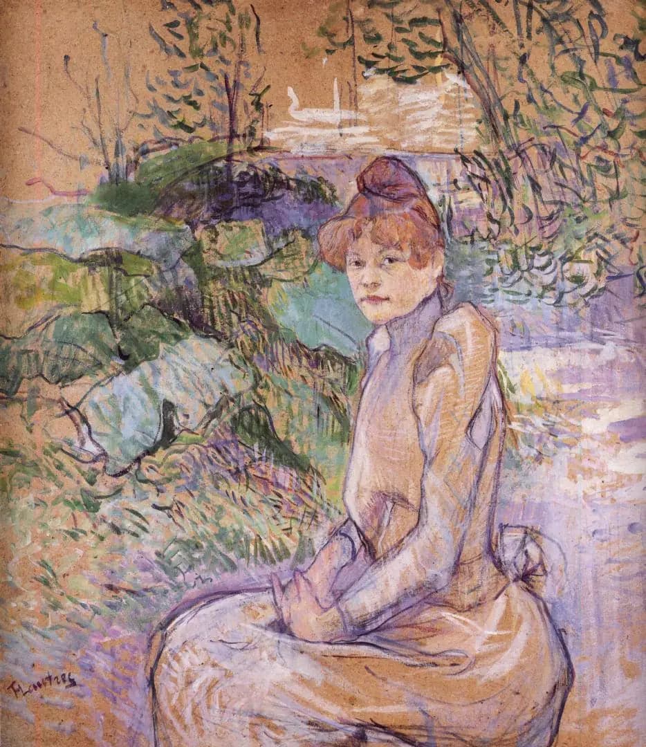 Woman in Mr. Forest's Garden - Henri de Toulouse