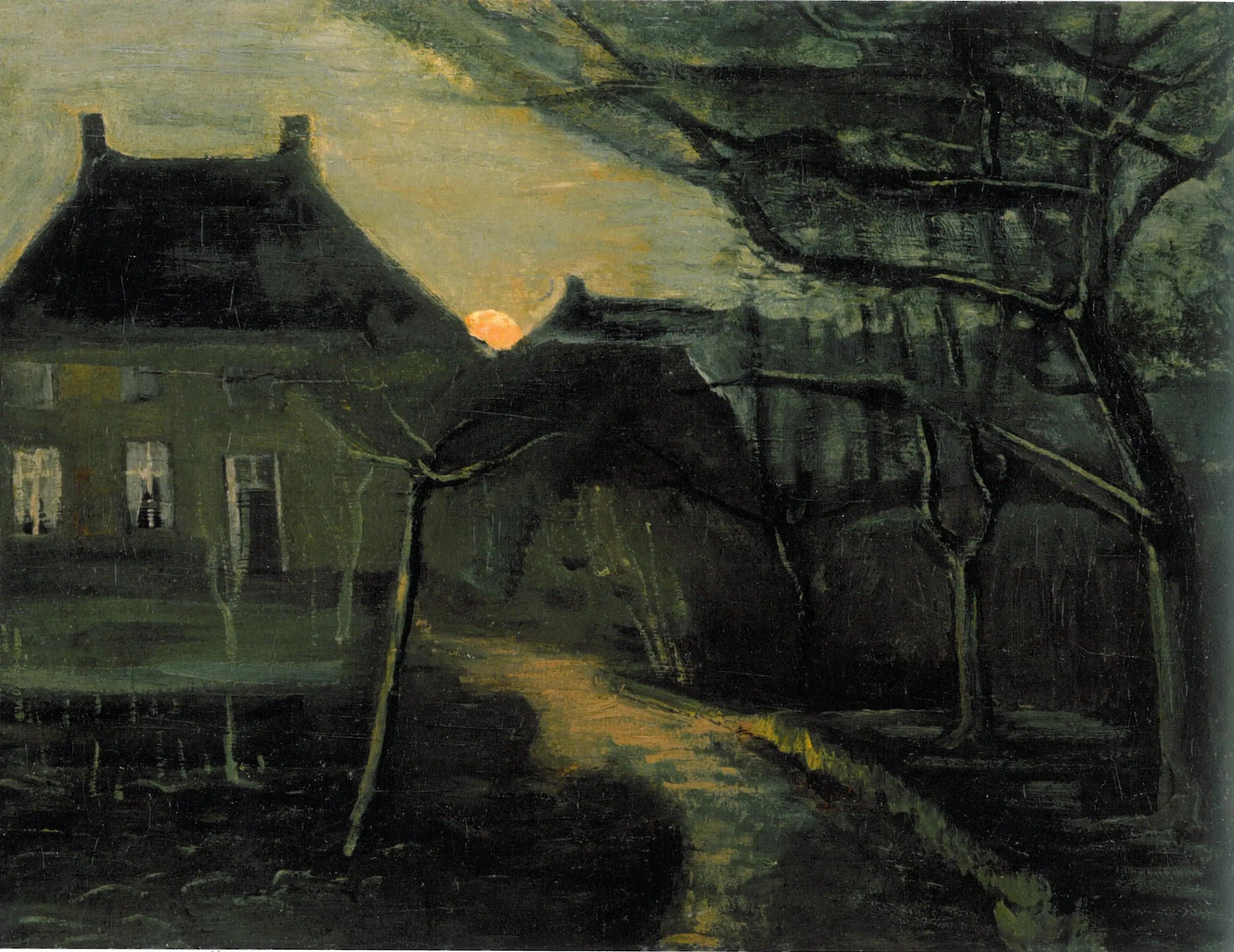 The Vicarage of Nuenen in Moonlight
