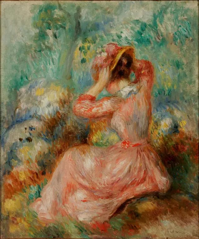 Woman Adjusting Her Hat - Pierre