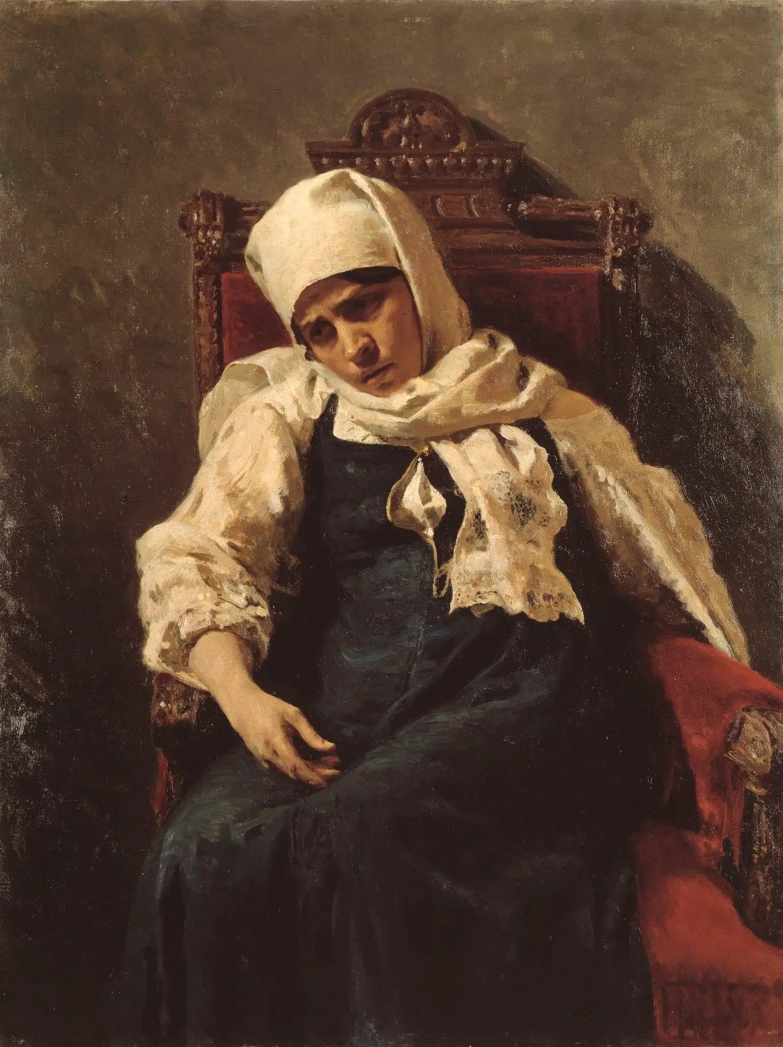 Portrait of the actress Pelageya Antipevna Strepetova in the role of Elizabeth