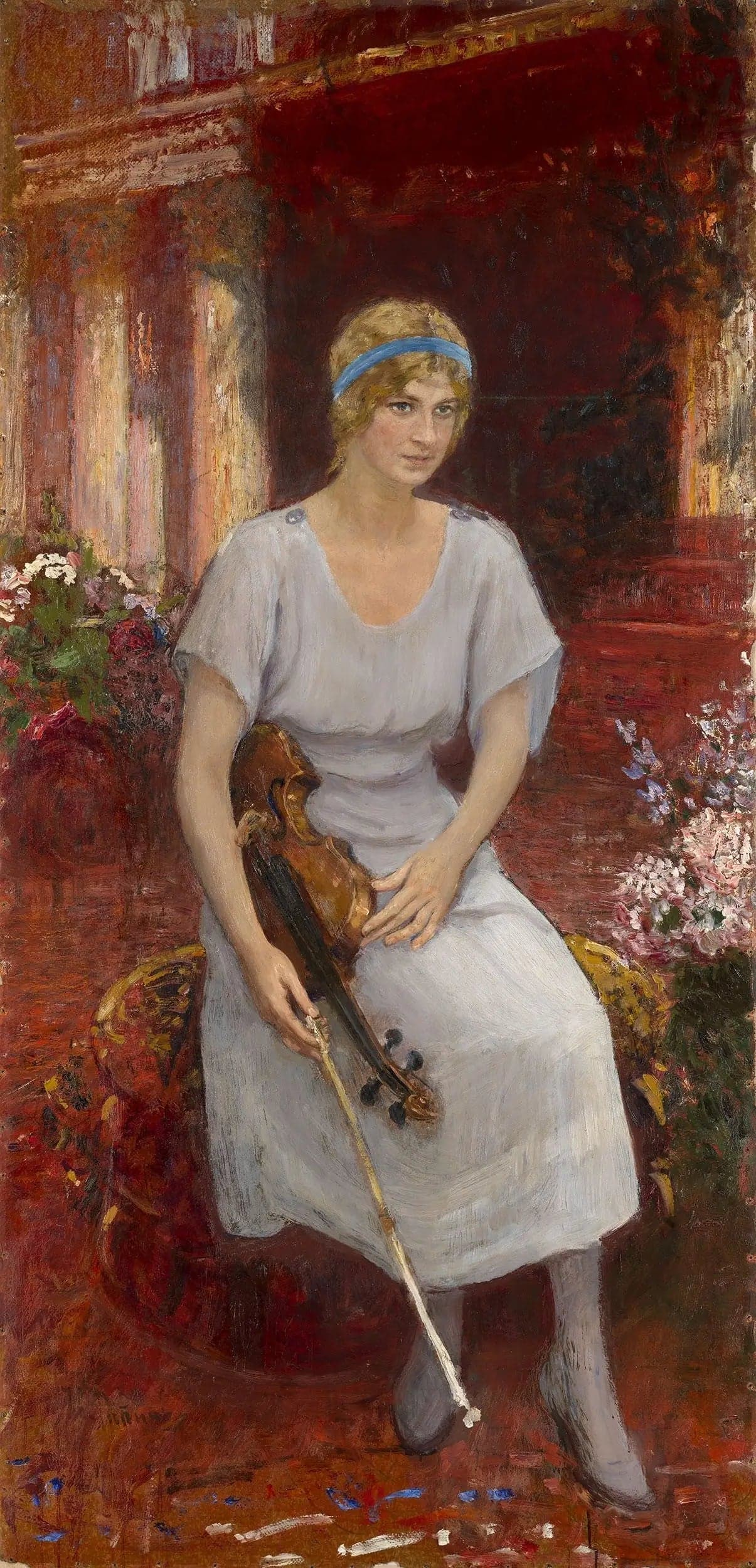 Portrait of the violinist Cecilia Hansen