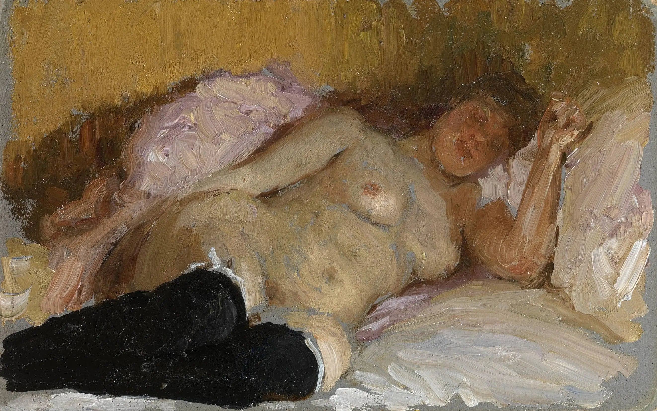 The woman of the artist Natalia Nordman sleeping