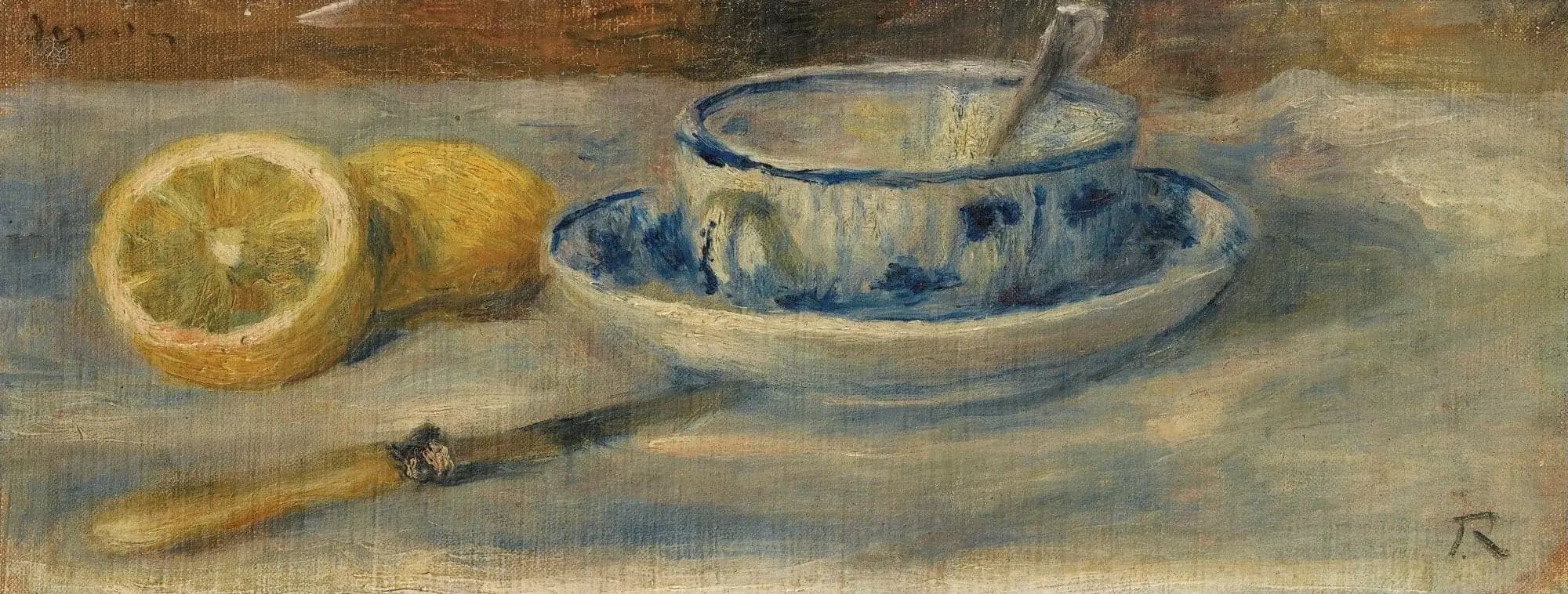 Lemon and Blue Cup - Fragment - Pierre