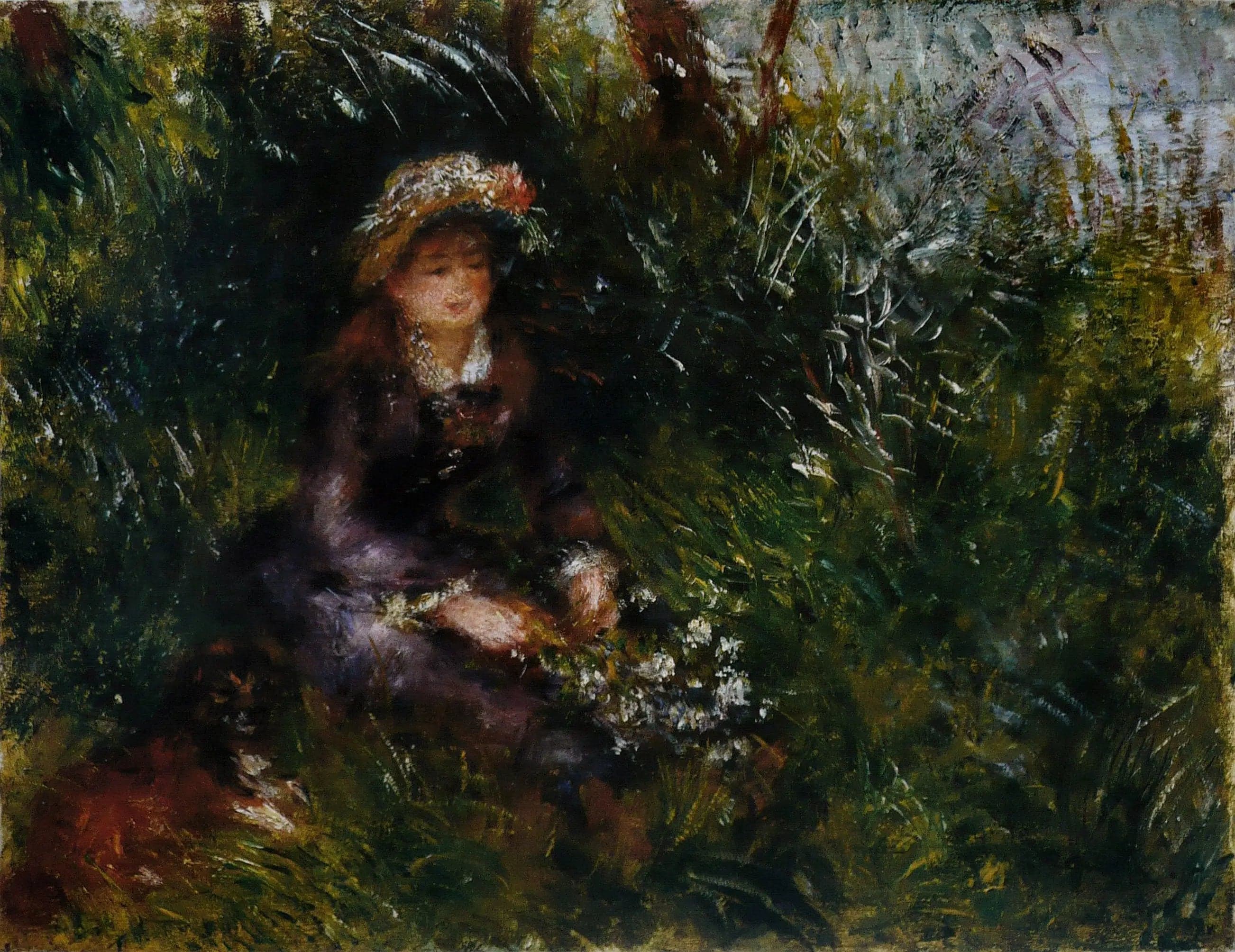 Madame Renoir with Dog - Pierre