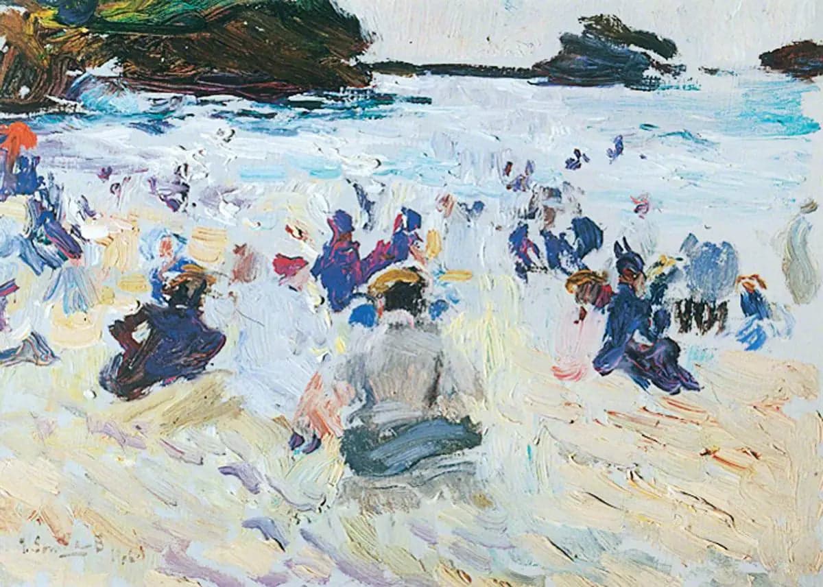 People Sitting on the Beach