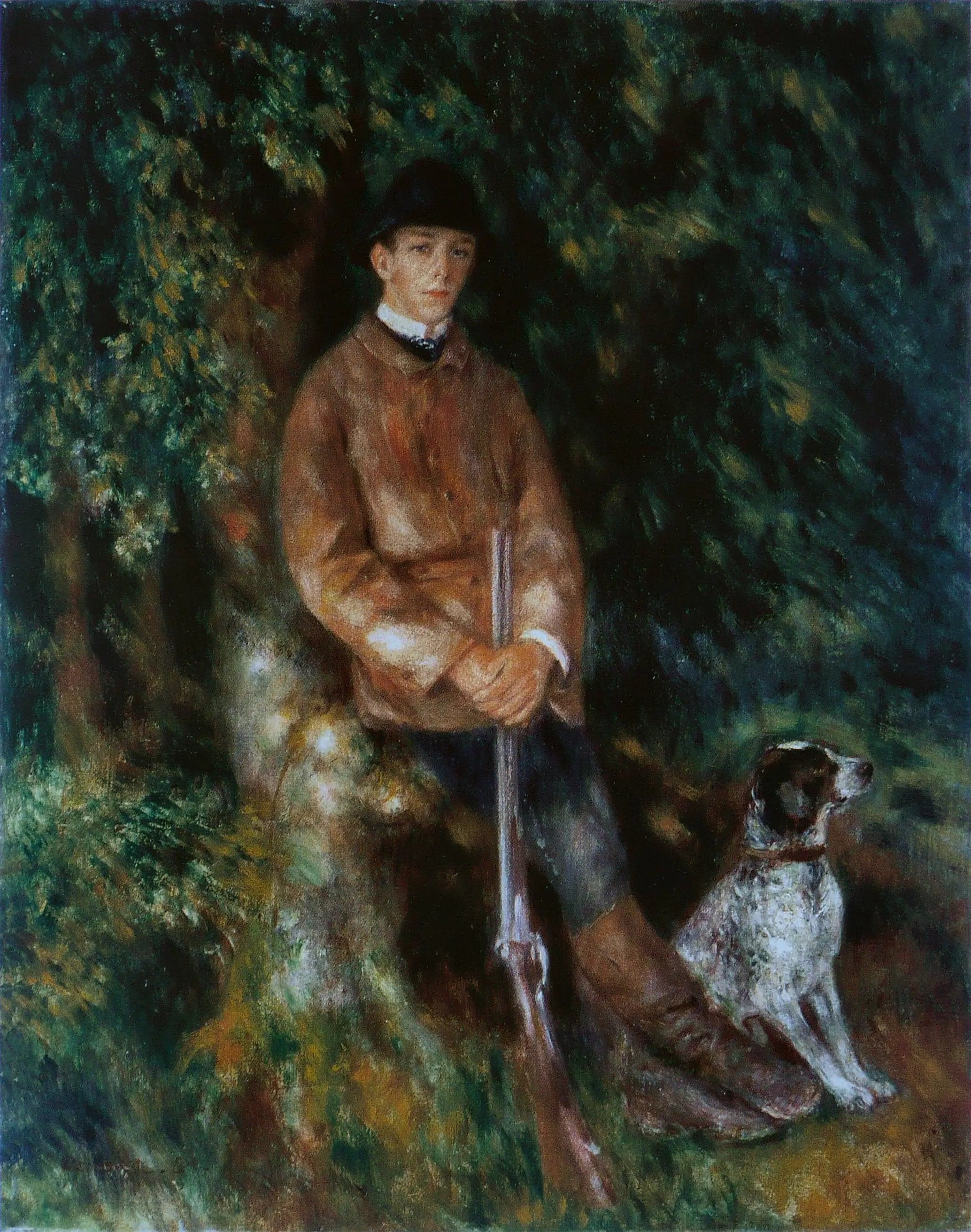 Portrait of Alfred Bérard with his dog - Pierre
