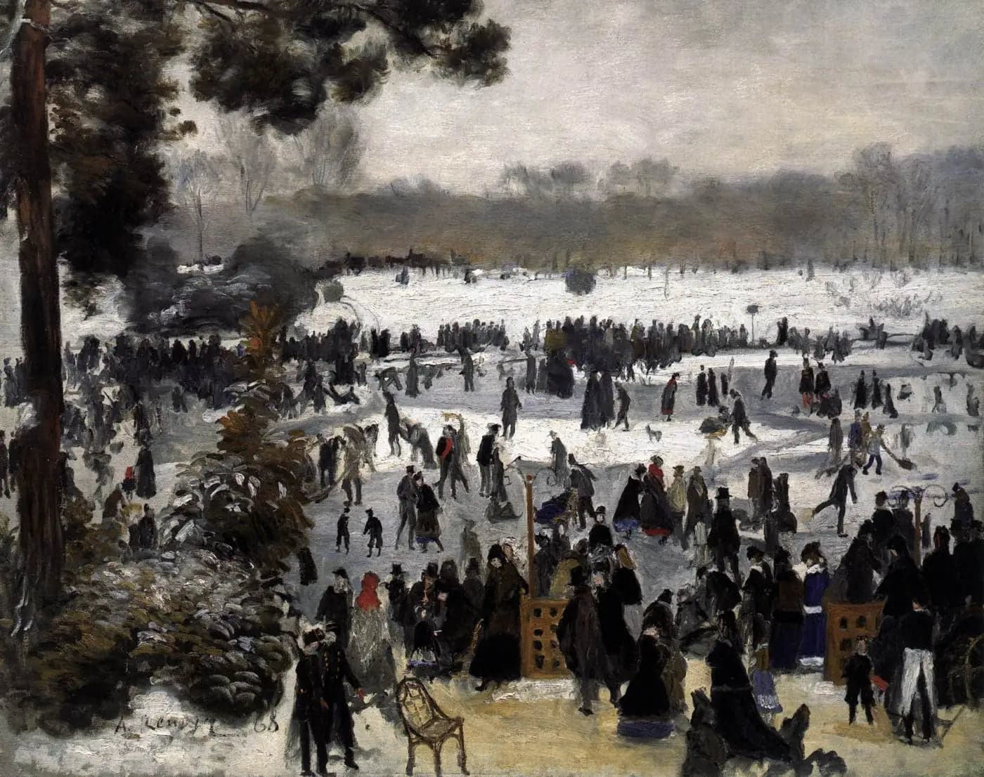 The Skaters at the Bois de Boulogne - Pierre