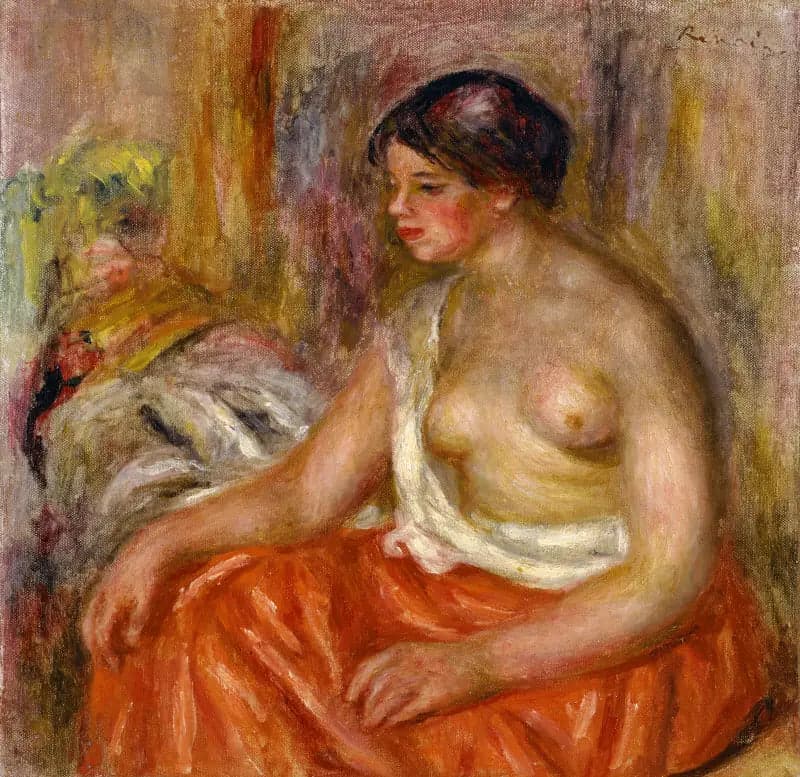 Woman Sitting with Bare Chest - Pierre