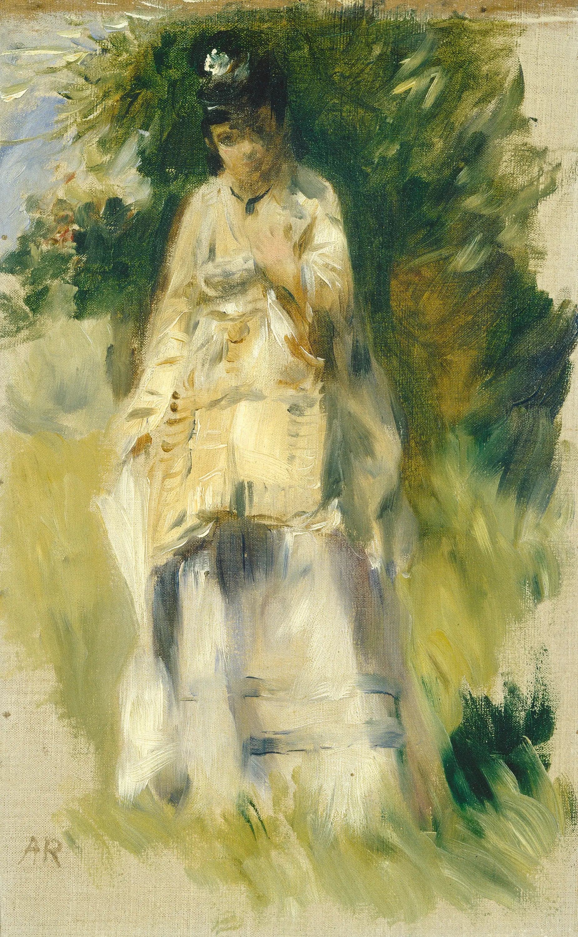 Woman Standing Near a Tree - Pierre