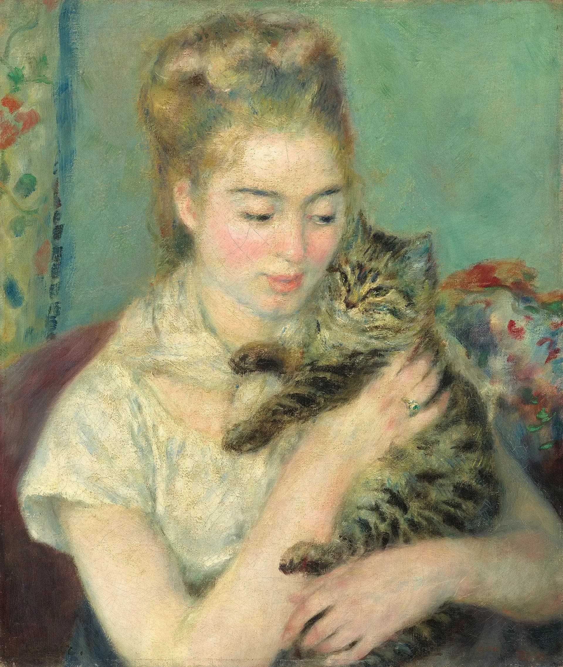 Woman with Cat - Pierre
