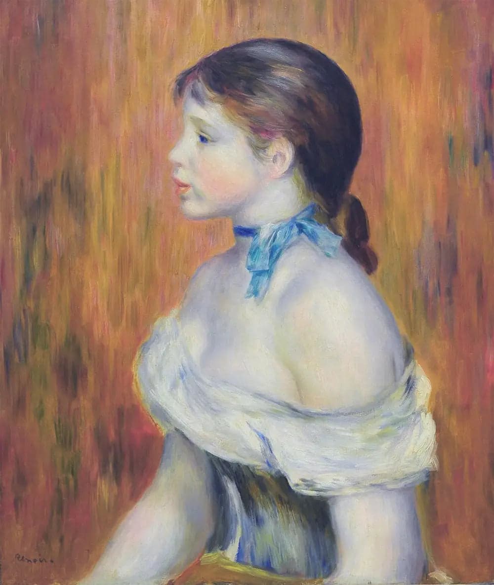 Young Girl with a Blue Ribbon - Pierre