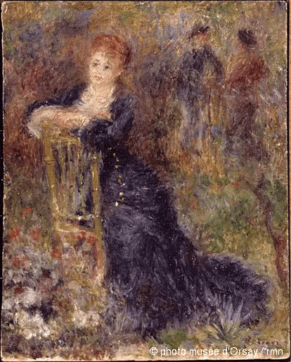 Young Woman Sitting in a Garden - Pierre