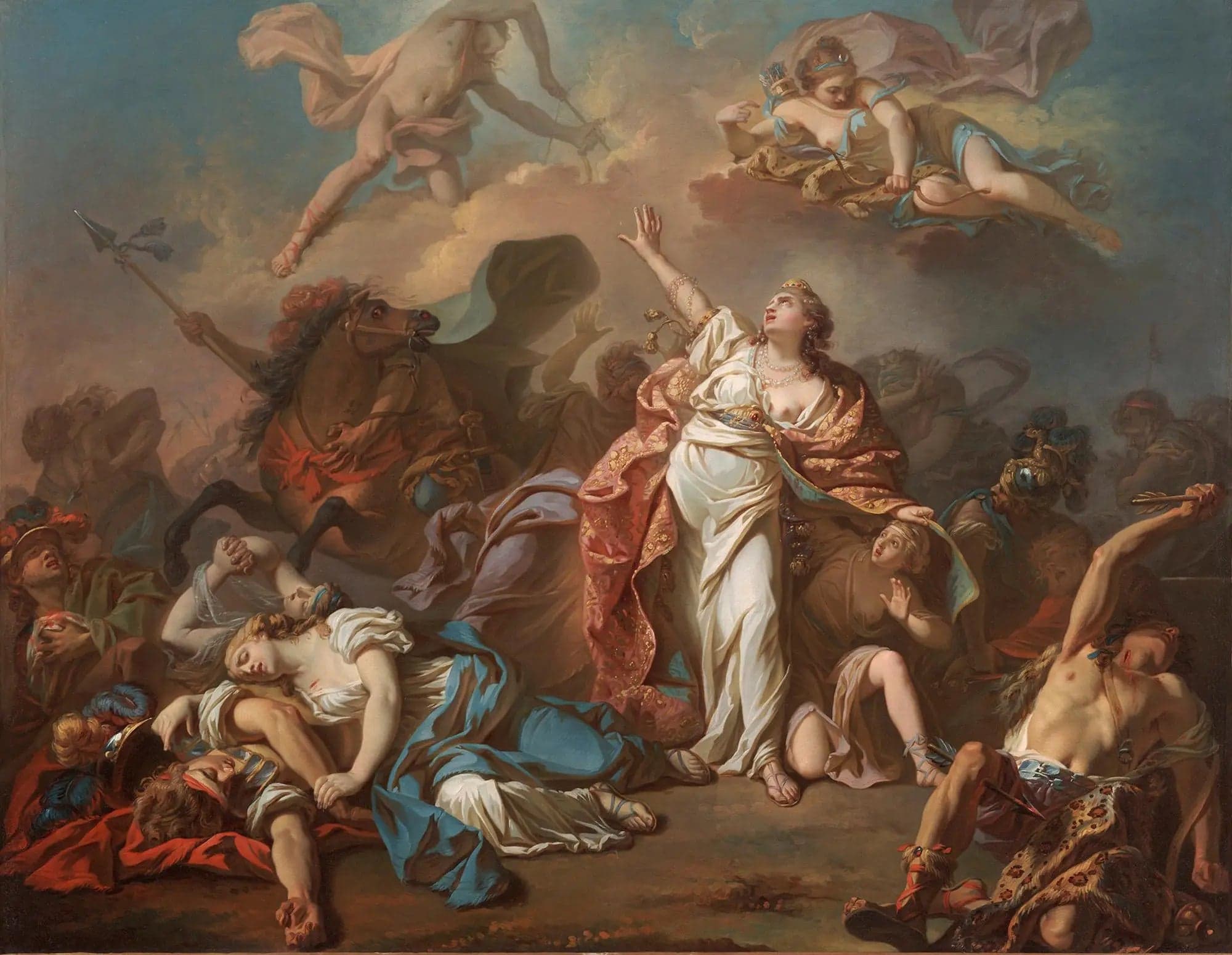 Diana and Apollo piercing the children of Niobe with their arrows - Jacques