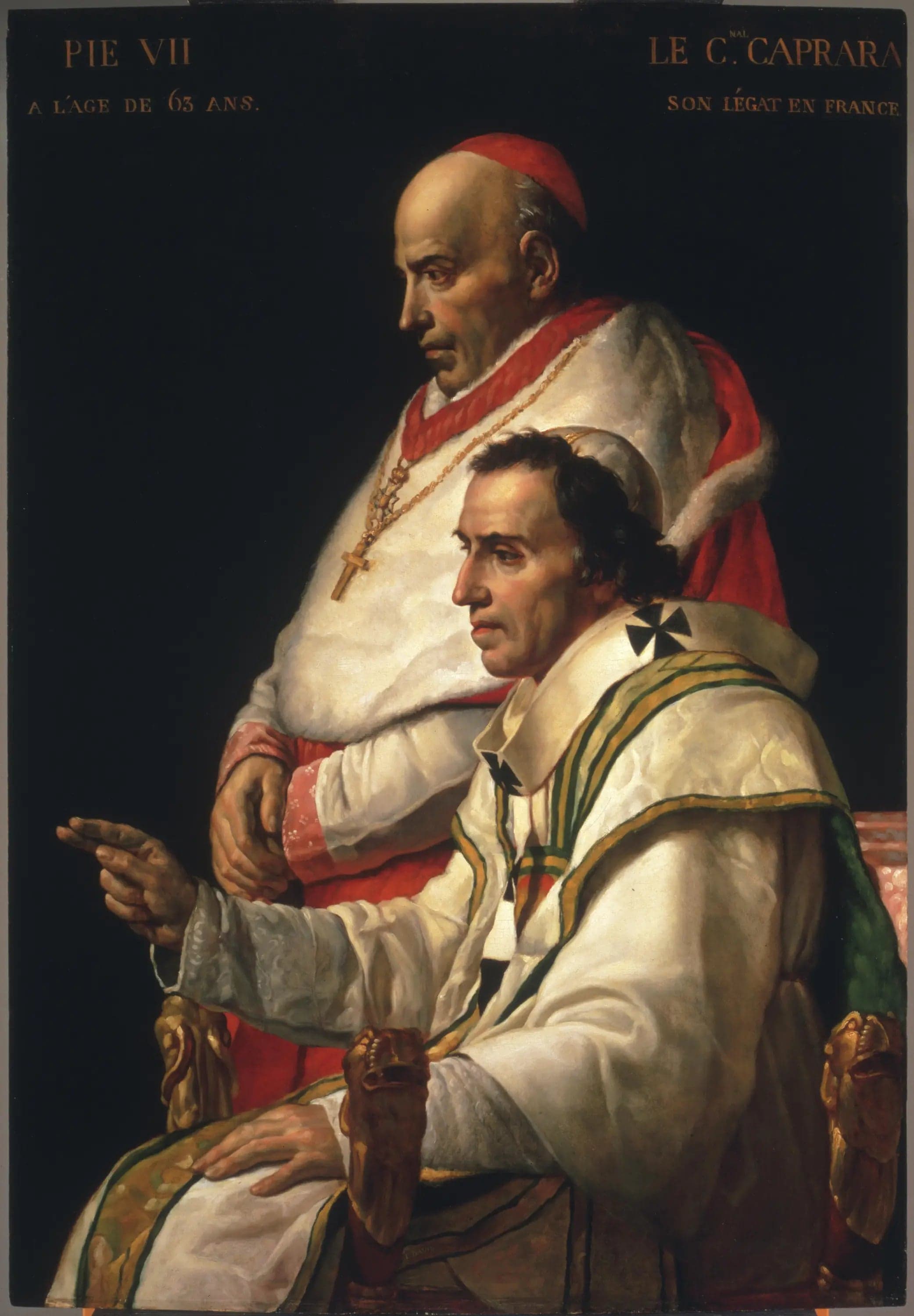 Portrait of Pope Pius VII and Cardinal Caprara - Jacques
