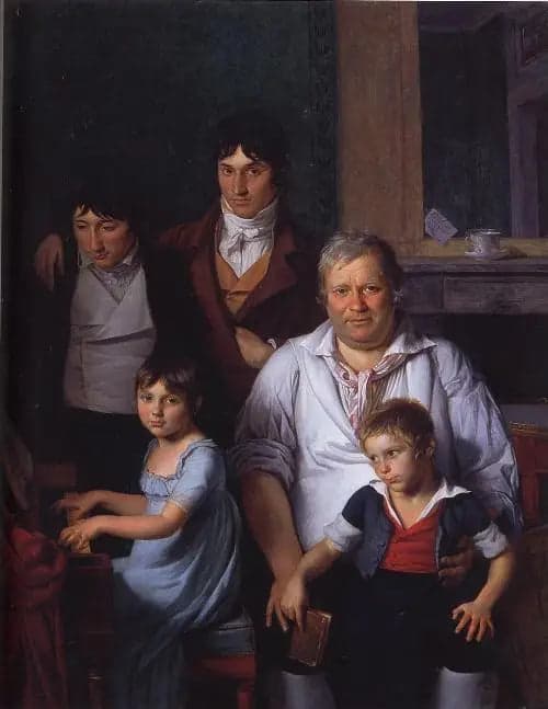 Portrait of a man and his children - Jacques