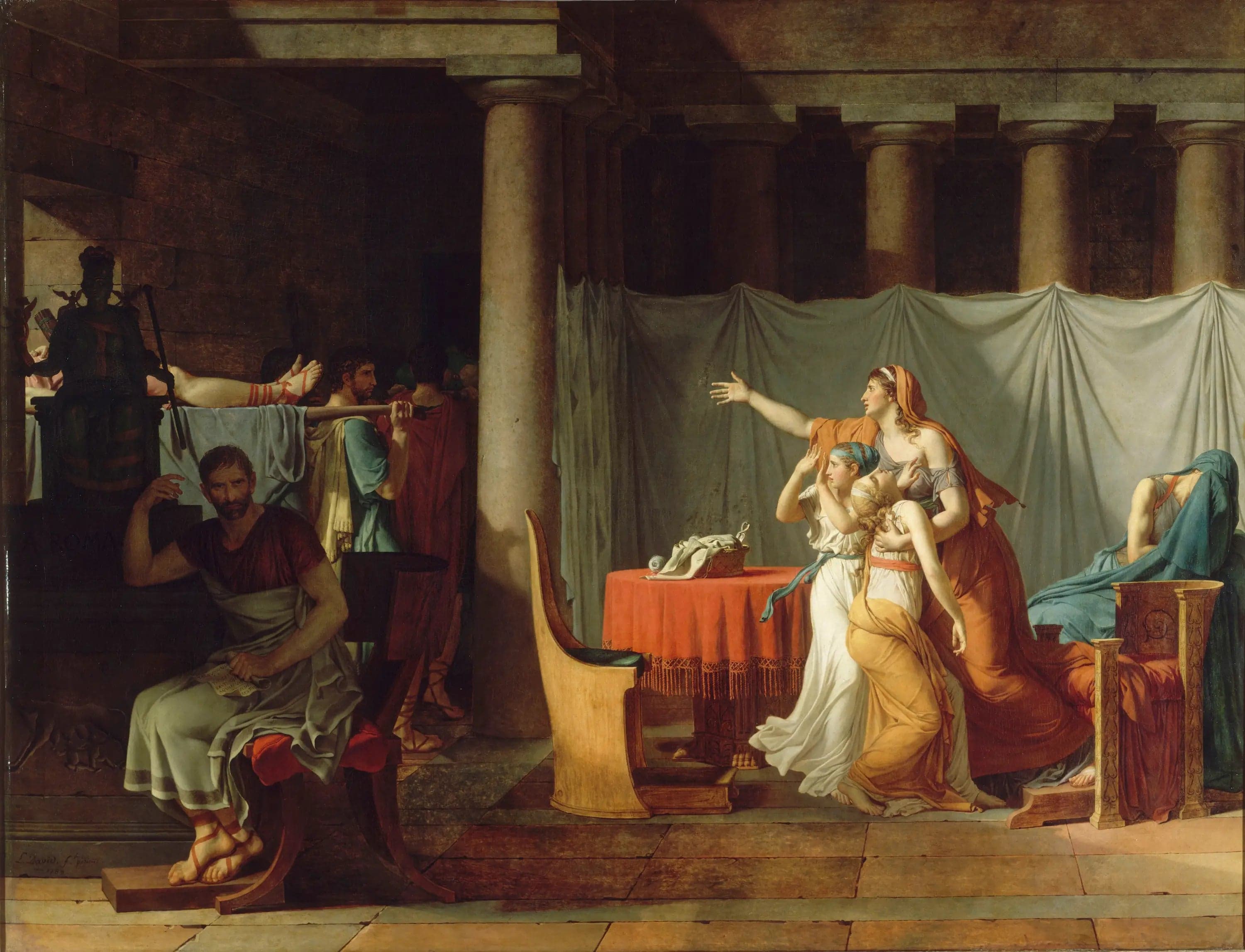 The Lictors Bringing Back to Brutus the Bodies of His Sons - Jacques