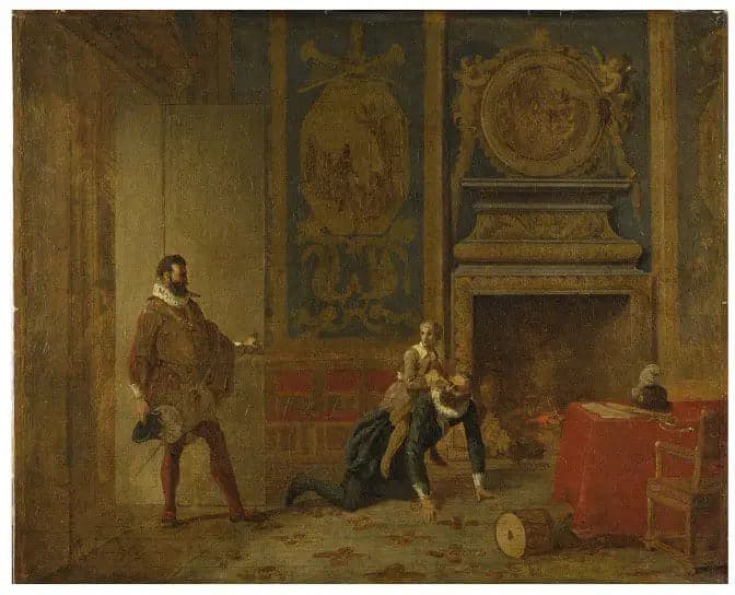 Henry IV, the Dauphin and the Ambassador of Spain - Jean-Auguste