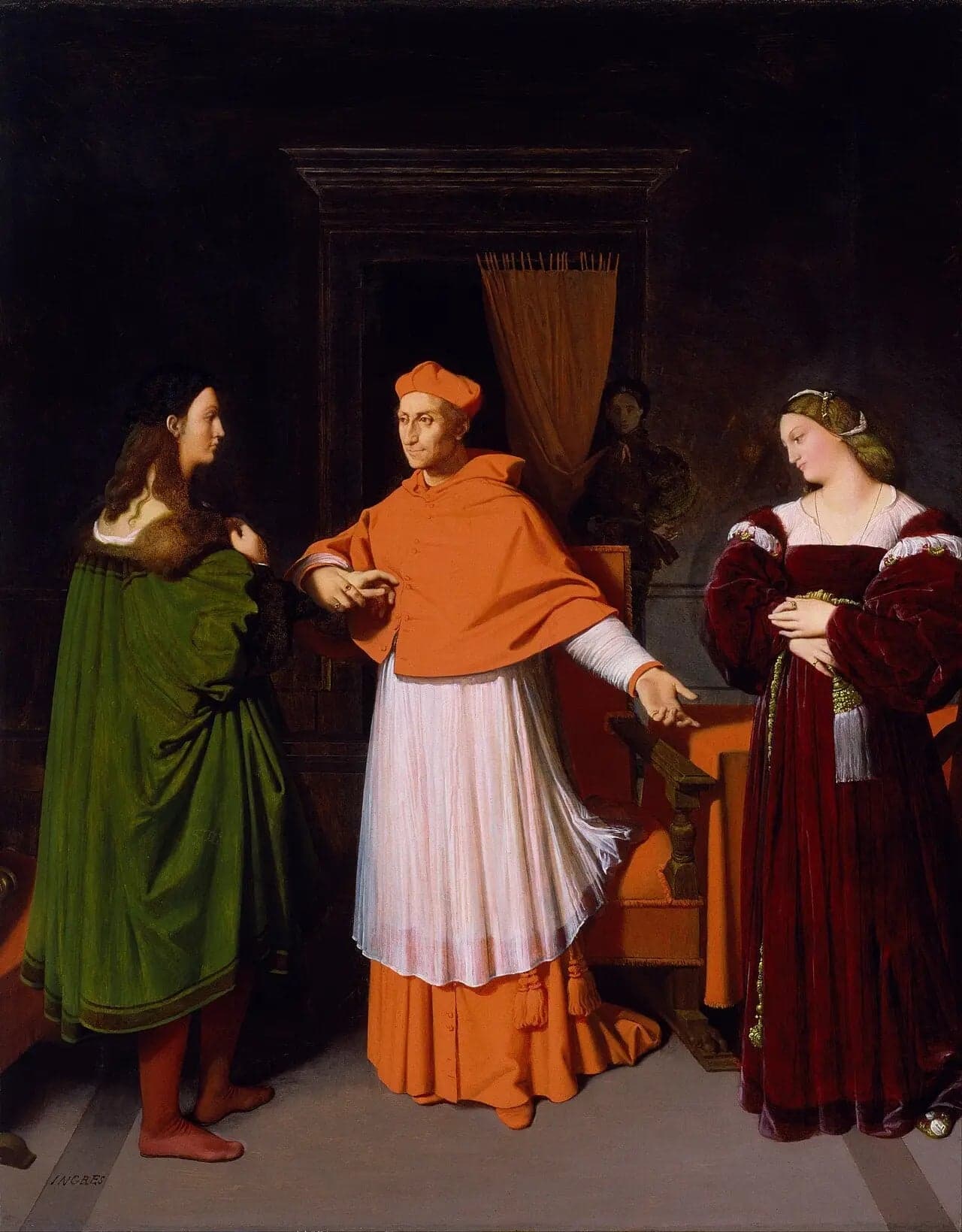 Raphael and the Cardinal Bibbiena's Niece - Jean-Auguste