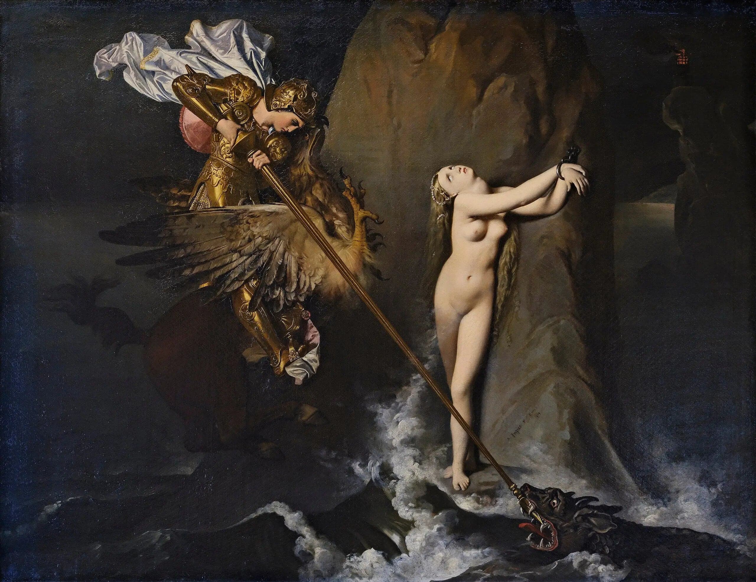 Roger Delivering Angelique - Jean-Auguste