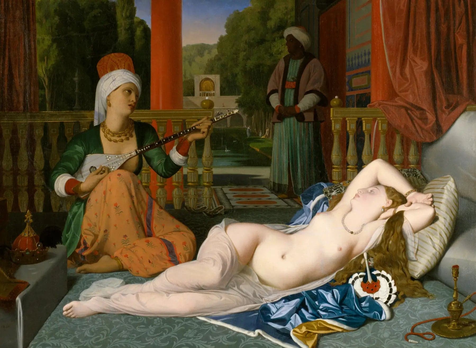 The Odalisque with a Slave - Jean-Auguste