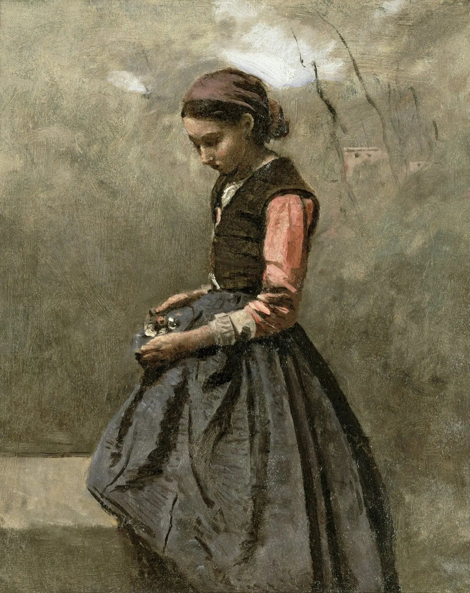 A contemplative young girl - Jean