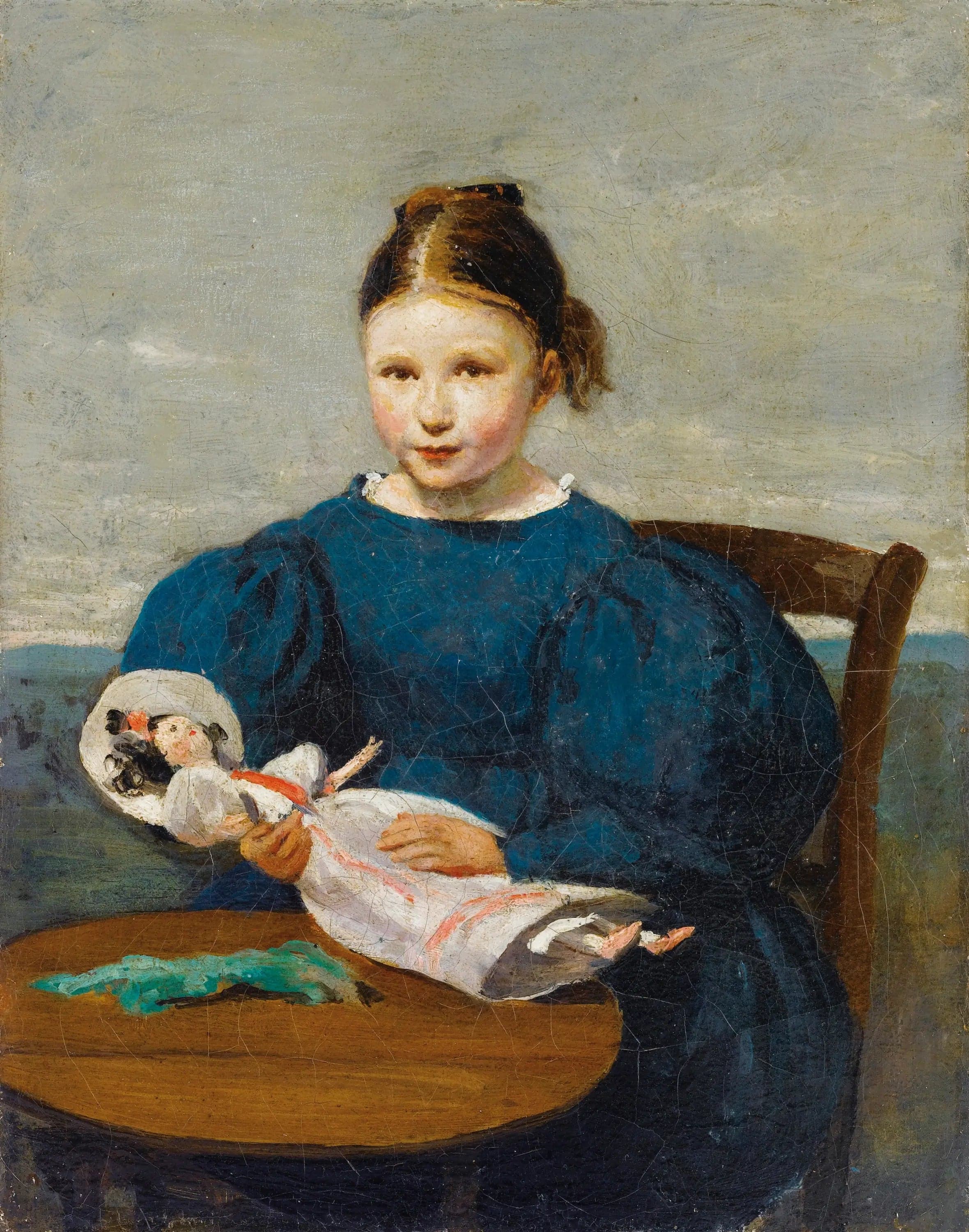 Little Girl with a Doll - Jean