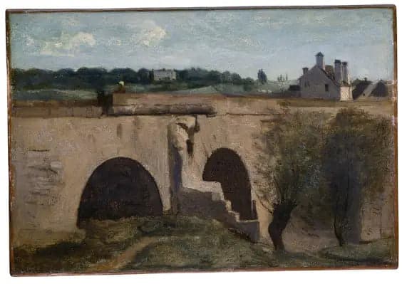 Mantes. An outline of a bridge - Jean