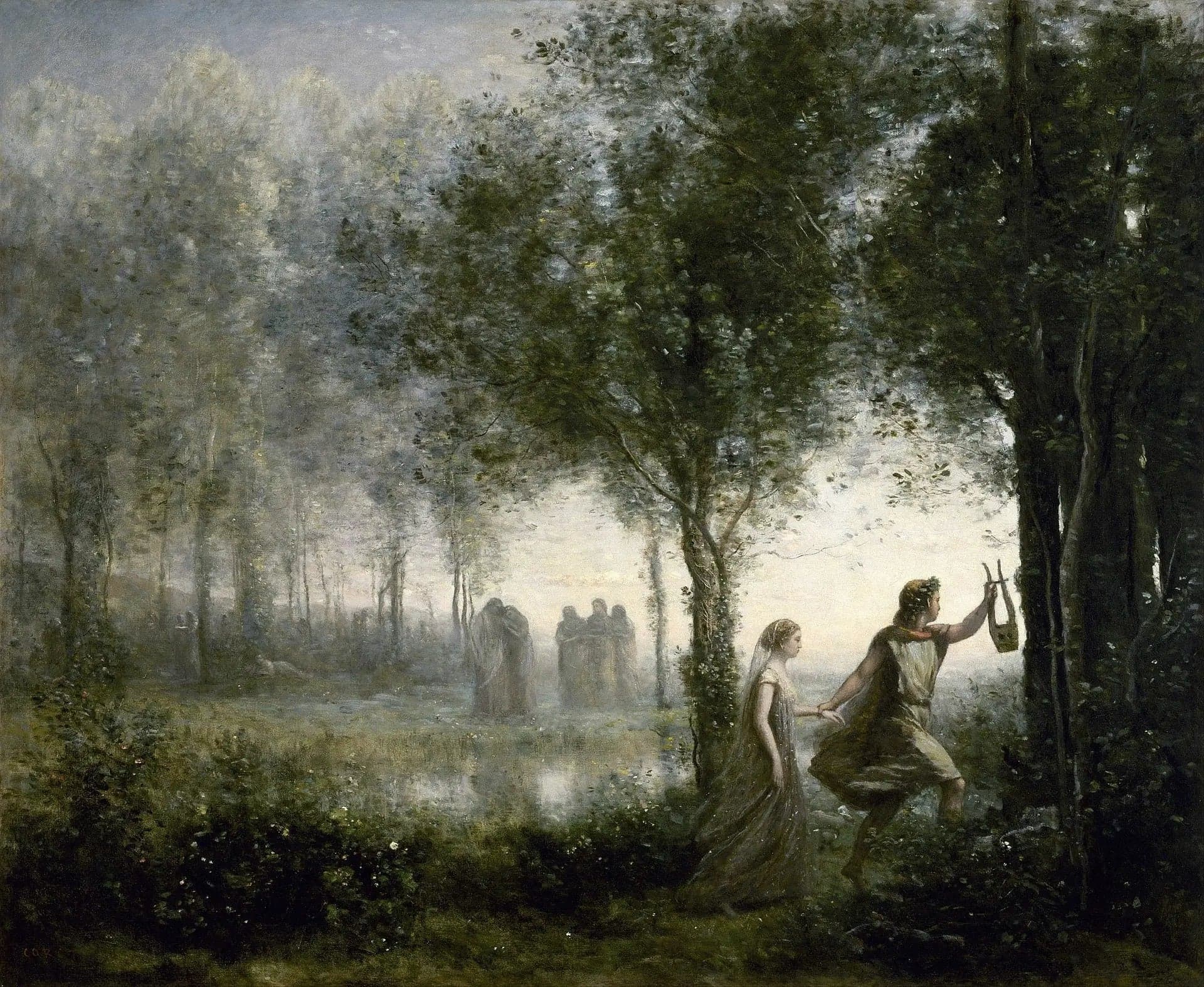 Orpheus Rowing Eurydice from the Underworld - Jean