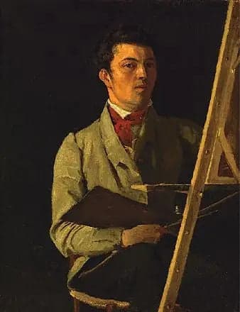 Self-Portrait, Corot at his easel - Jean