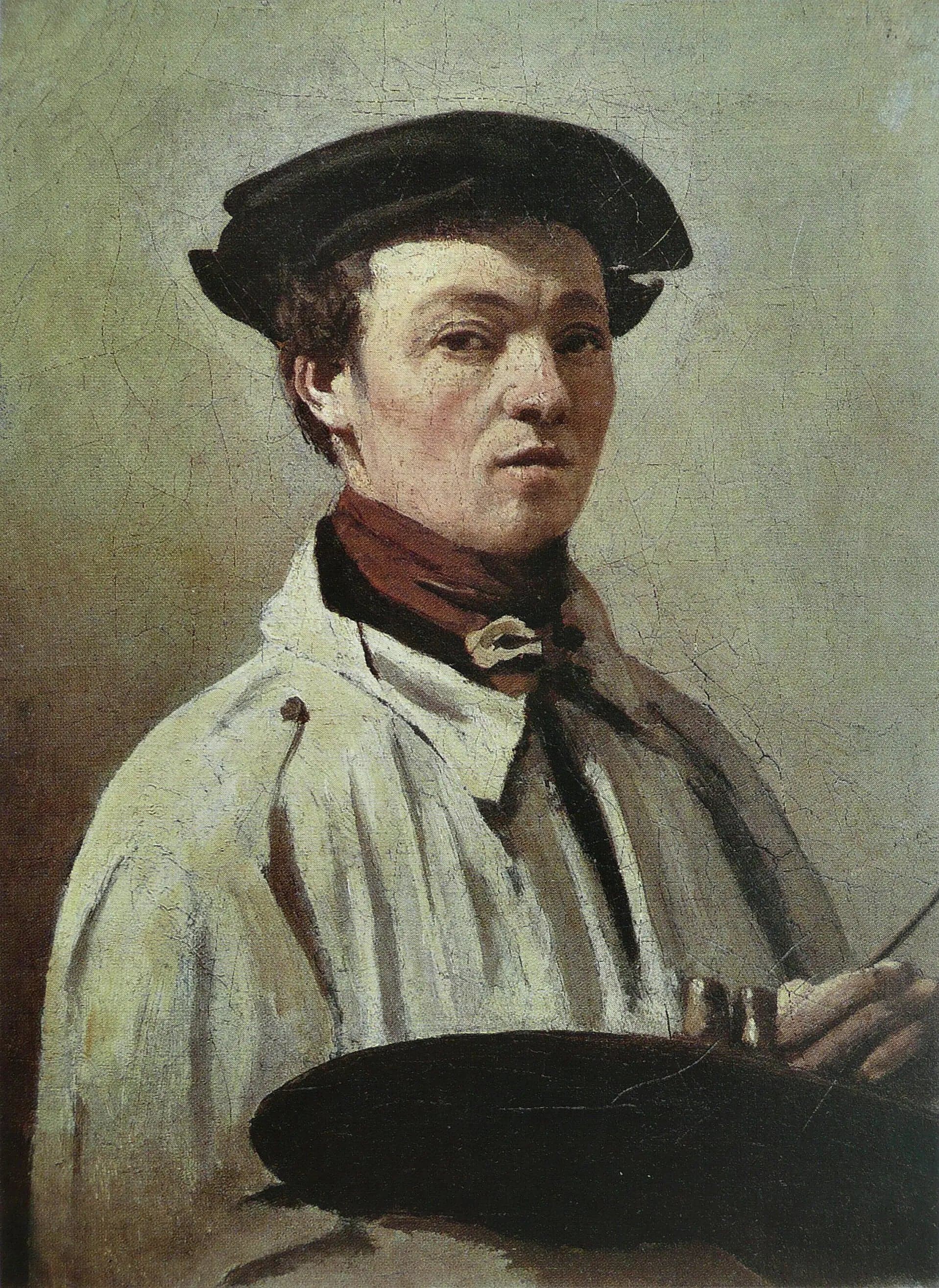 Self-Portrait, Palette in Hand - Jean